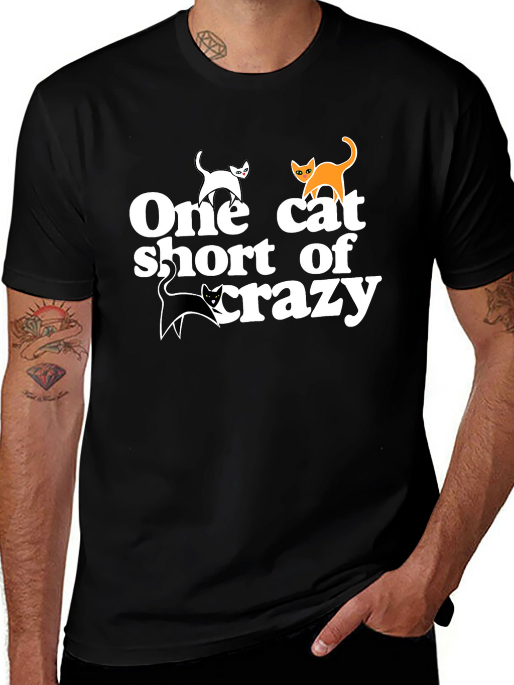 One Cat Short of Crazy Tee