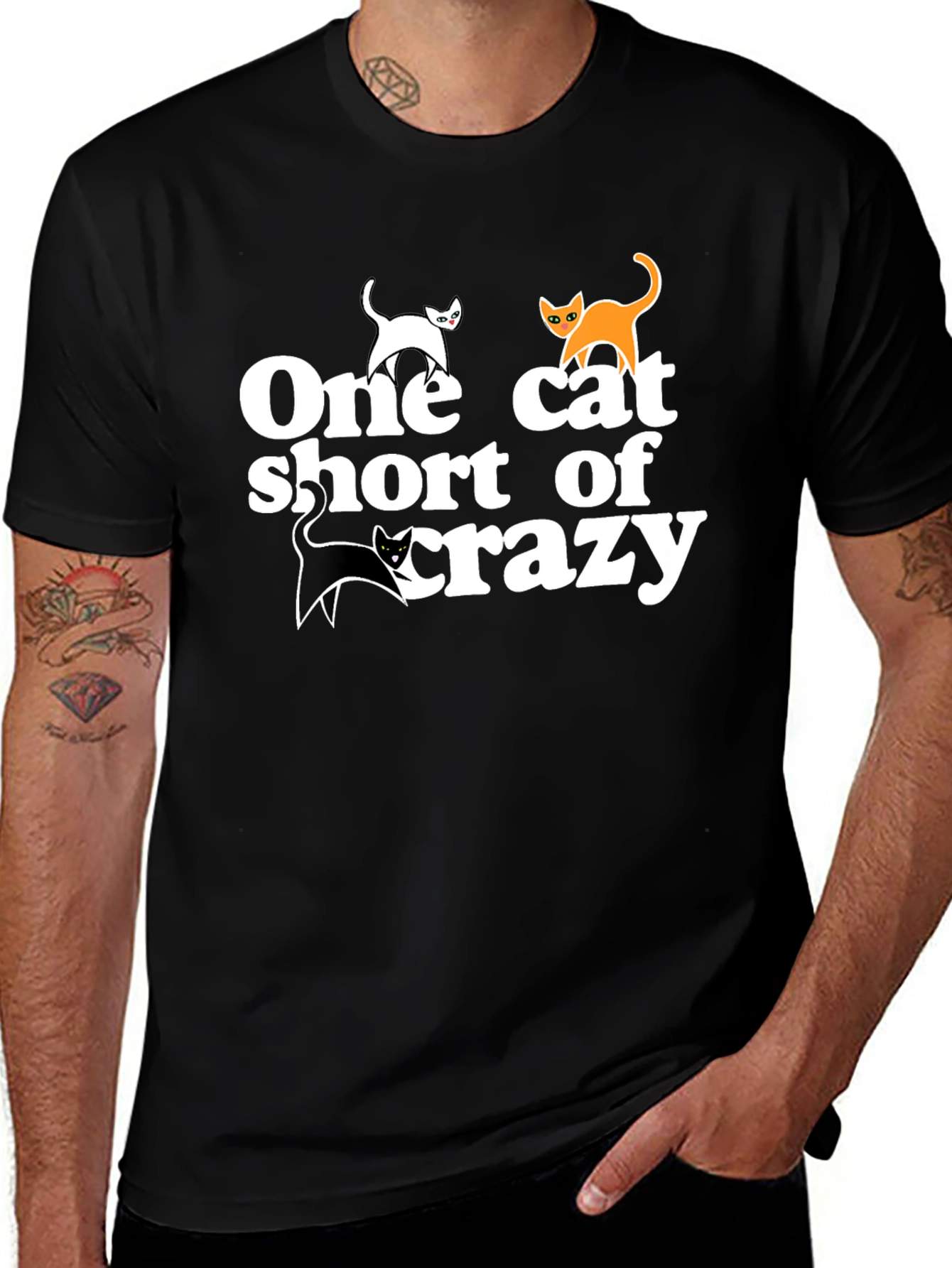 One Cat Short of Crazy Tee