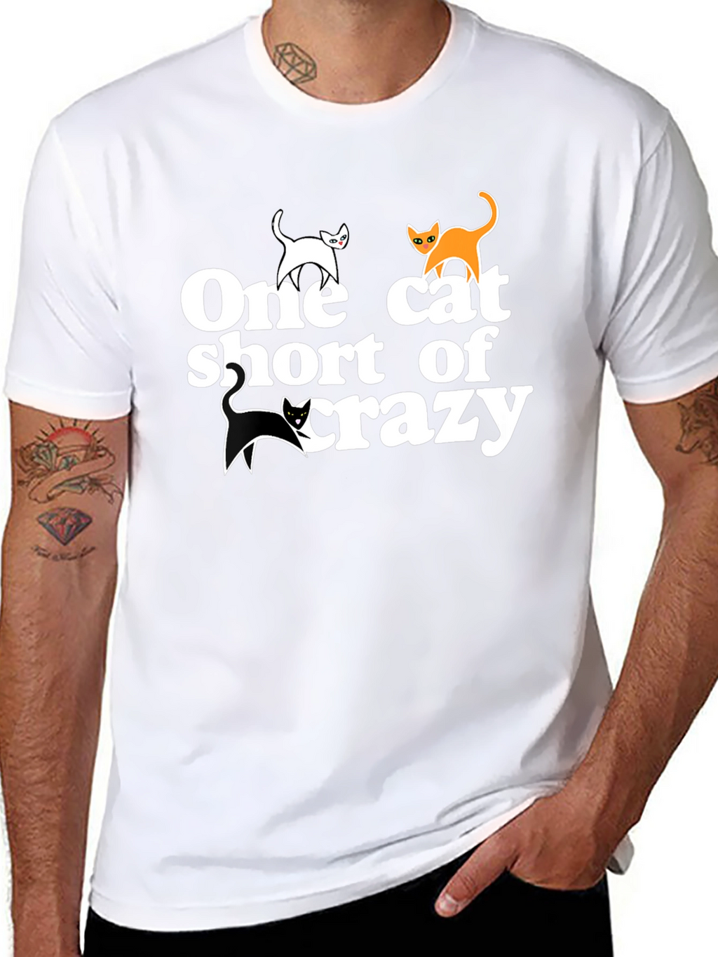 One Cat Short of Crazy Tee