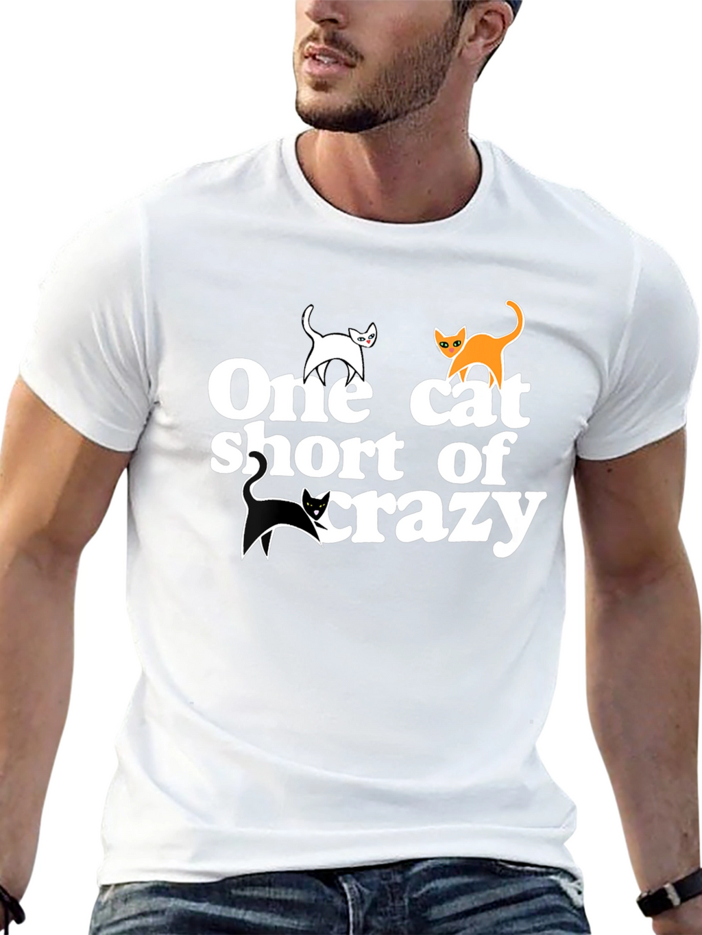 One Cat Short of Crazy Tee