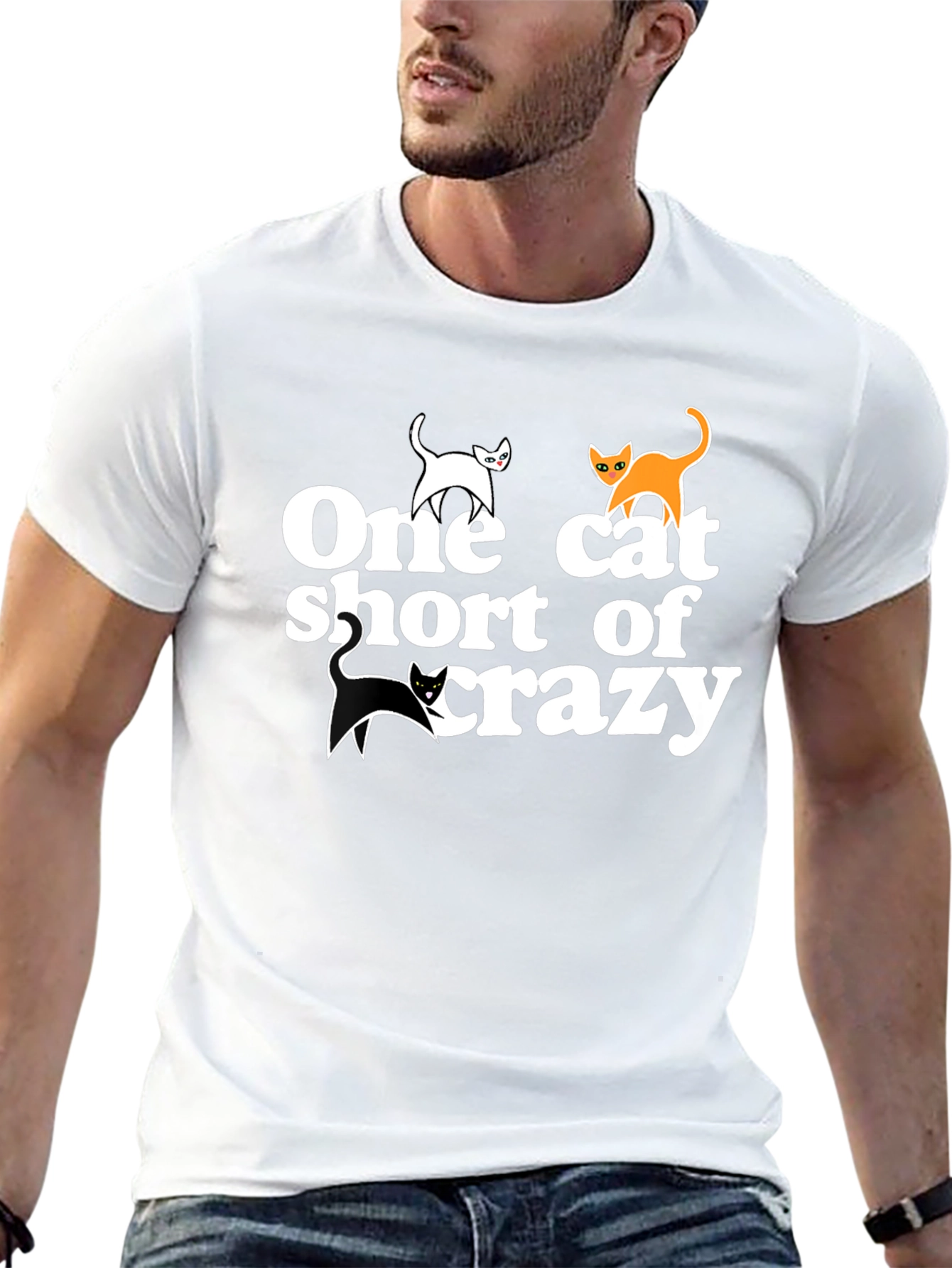 One Cat Short of Crazy Tee