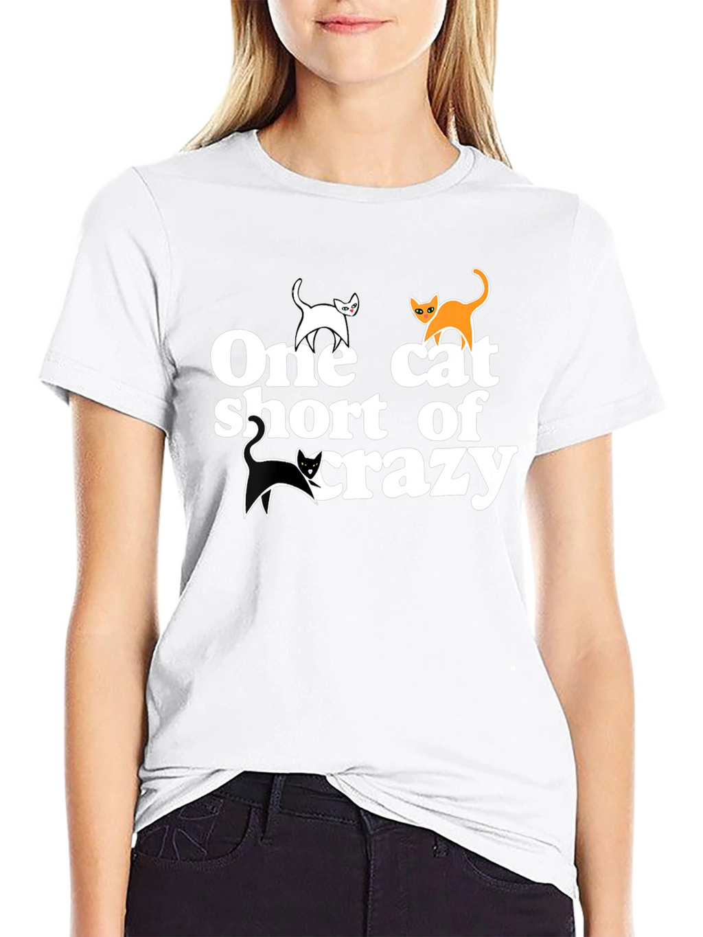 One Cat Short of Crazy Tee