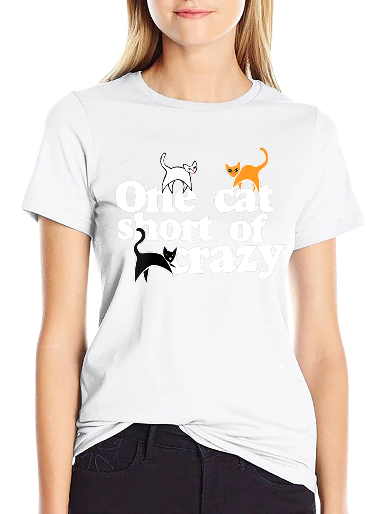 One Cat Short of Crazy Tee