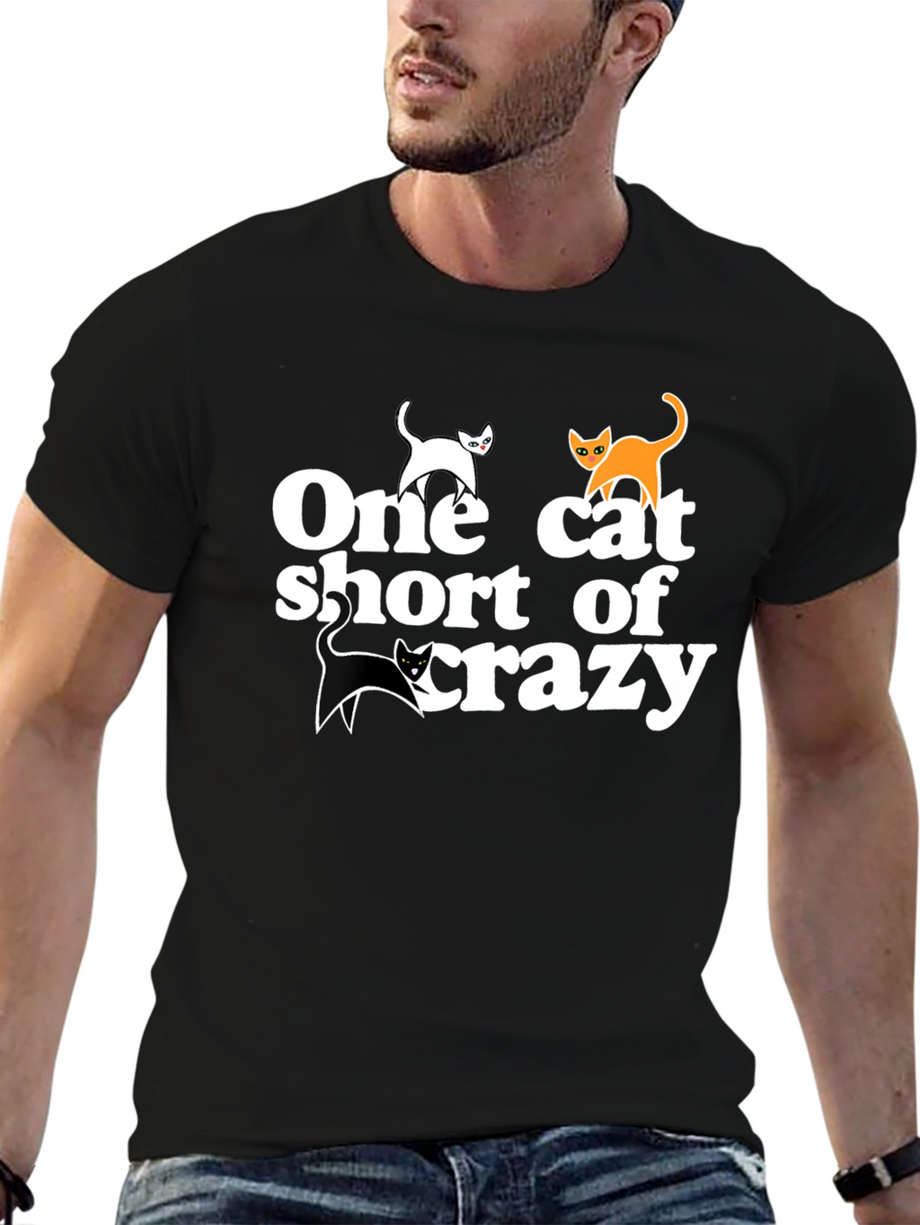 One Cat Short of Crazy Tee