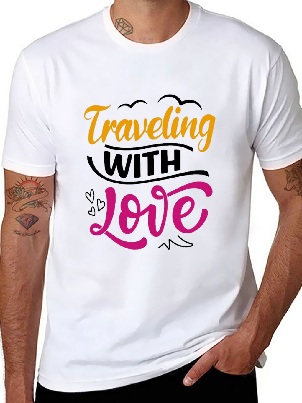 Traveling With Love T-Shirt - Trendy Graphic Tee