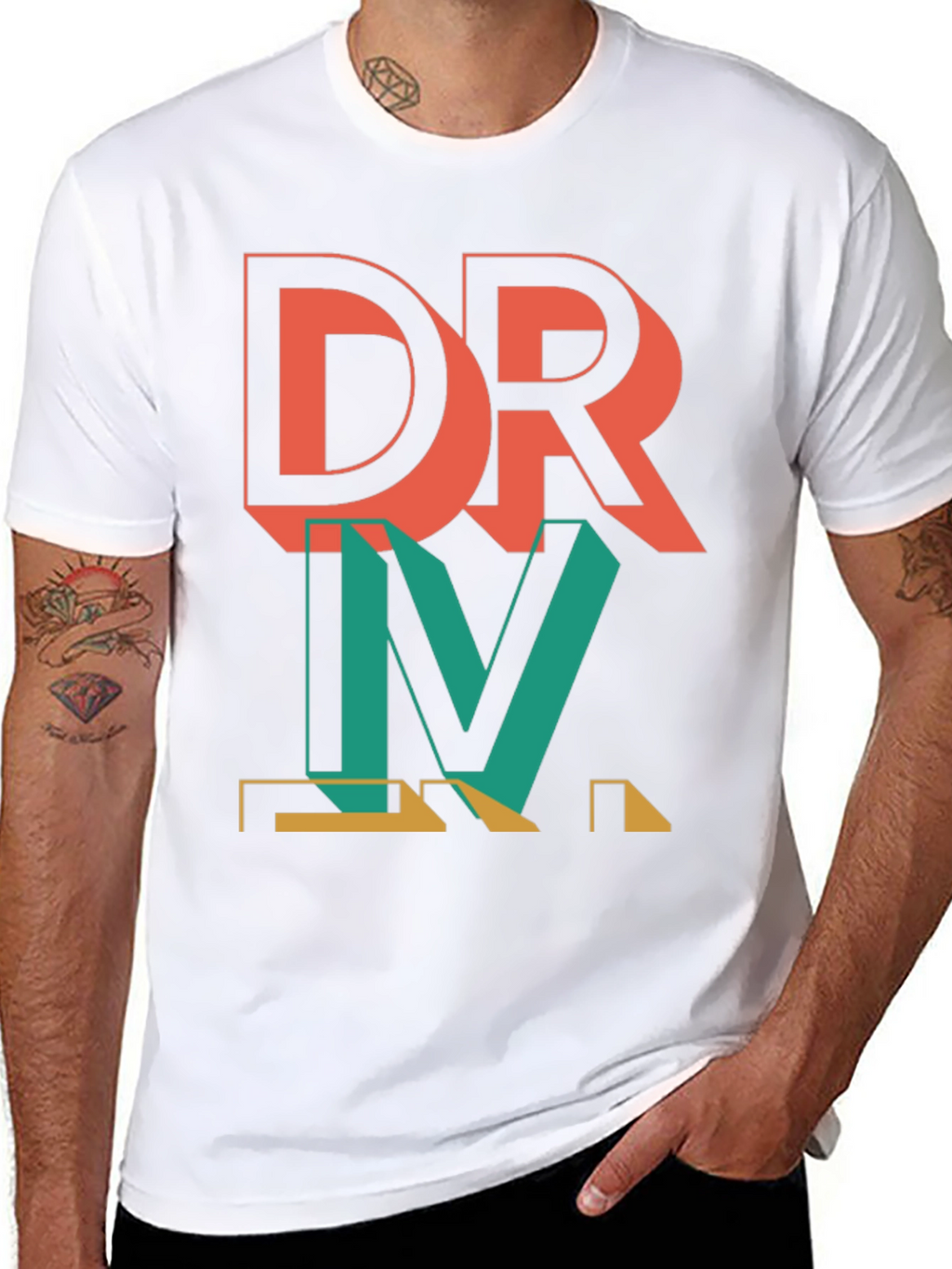 DRVM Graphic Print Mens Black T-Shirt