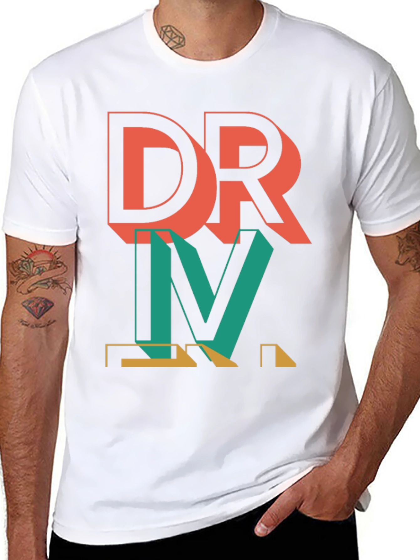 DRVM Graphic Print Mens Black T-Shirt