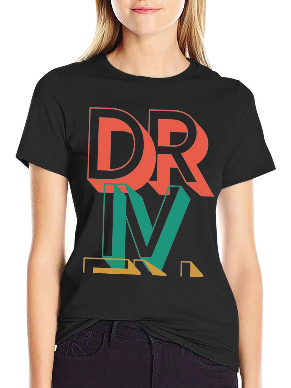 DRVM Graphic Print Mens Black T-Shirt