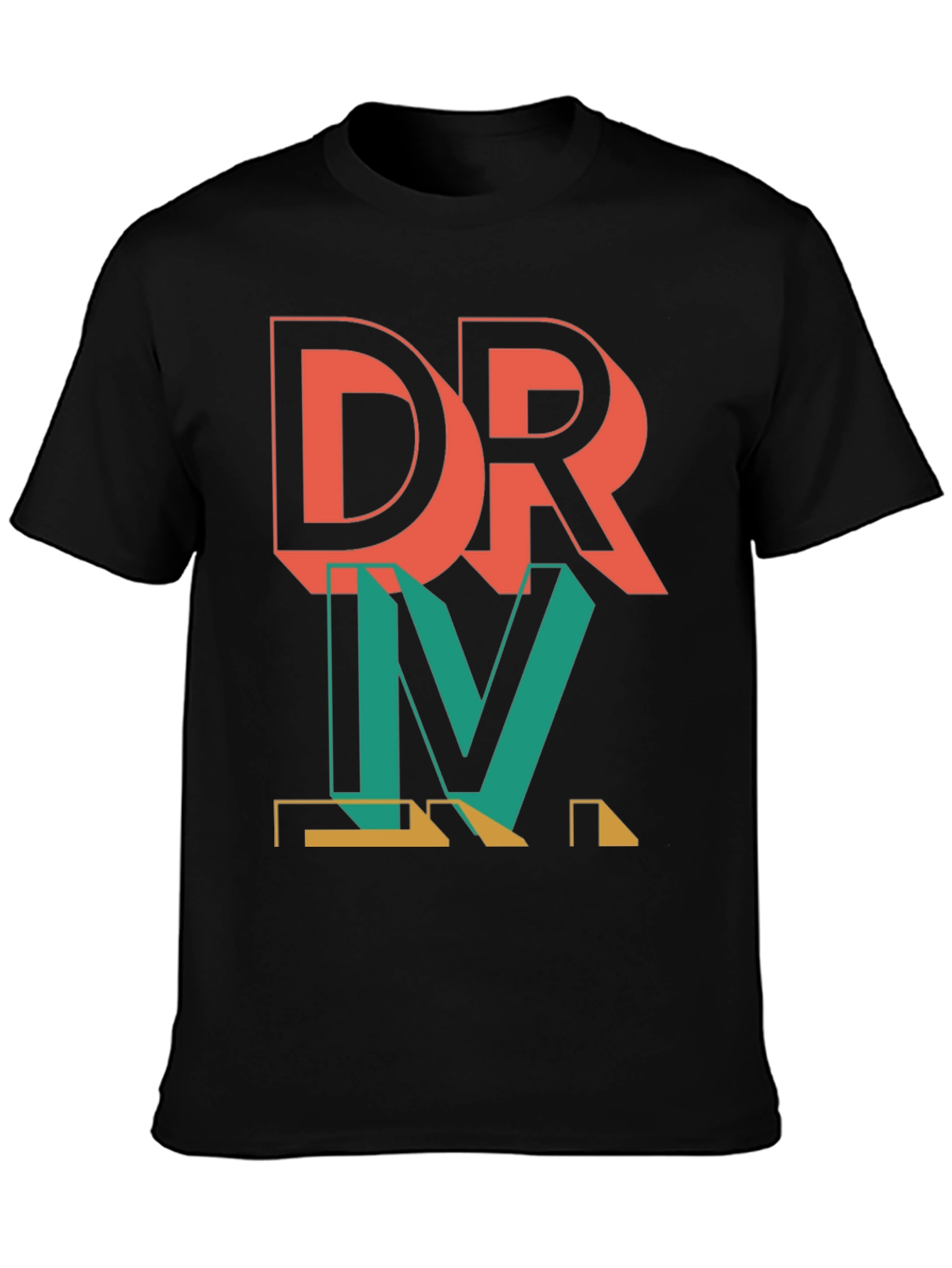 DRVM Graphic Print Mens Black T-Shirt