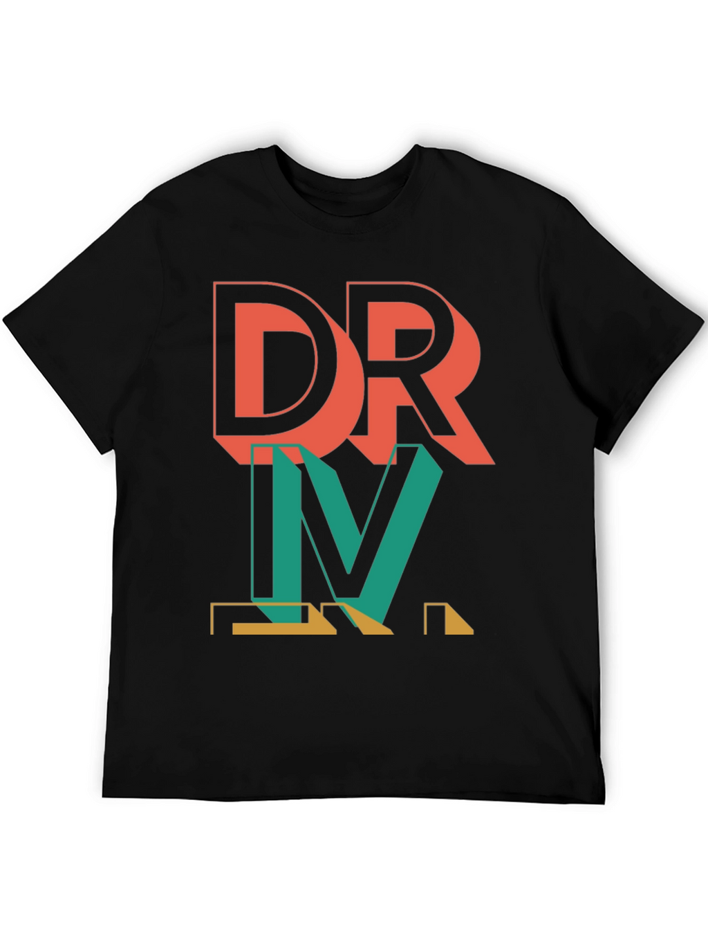 DRVM Graphic Print Mens Black T-Shirt