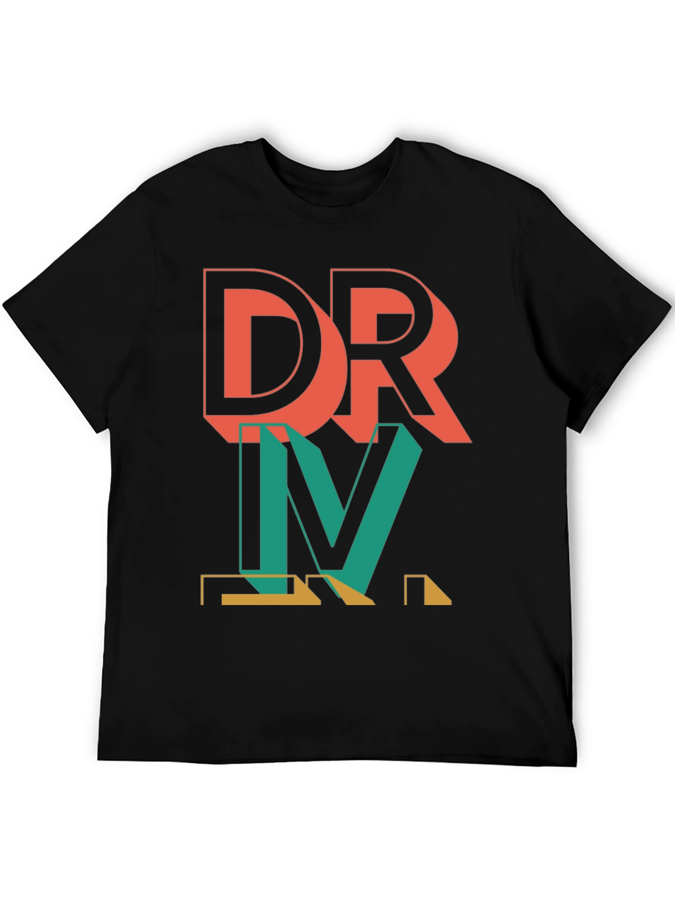 DRVM Graphic Print Mens Black T-Shirt