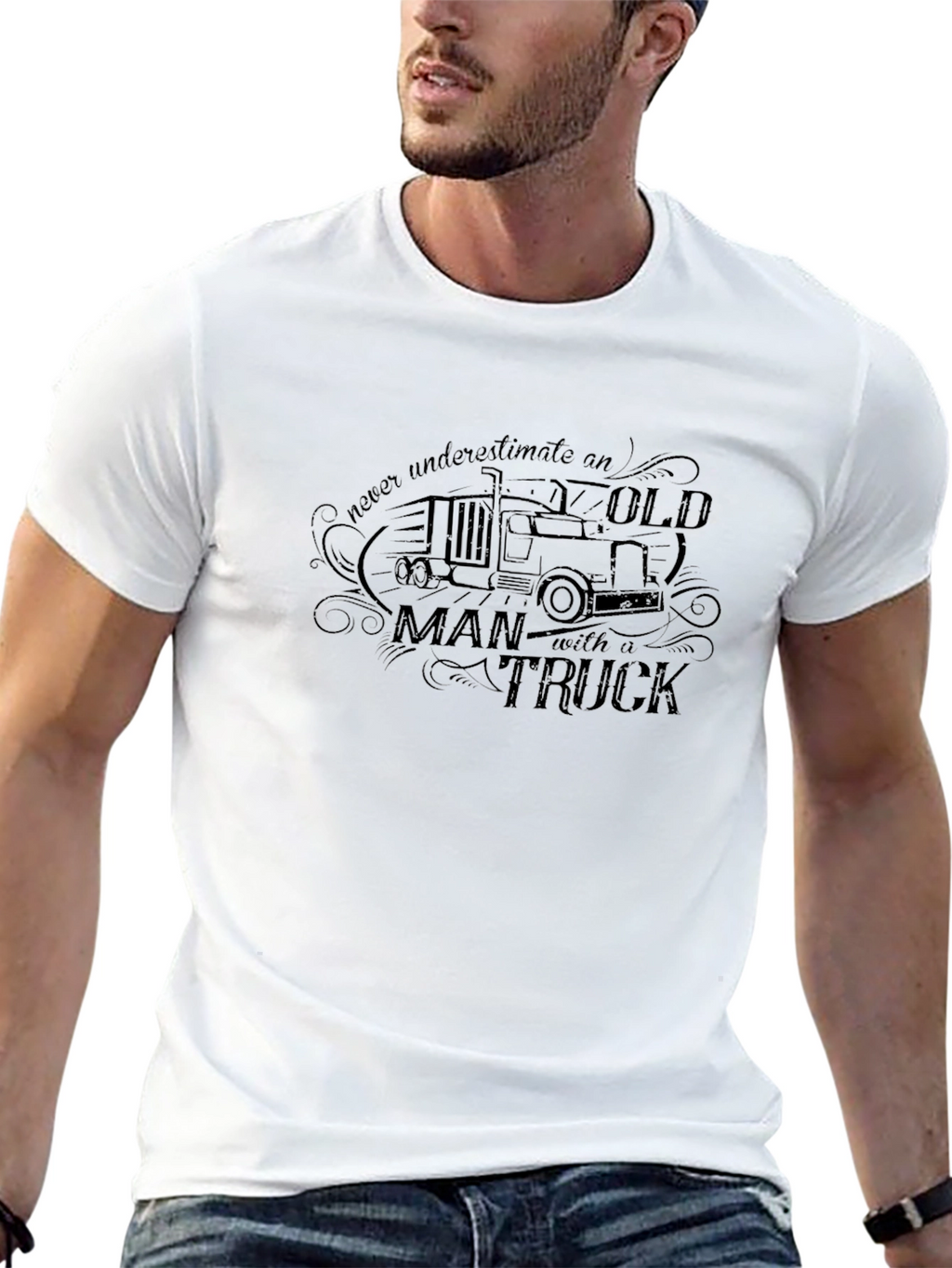 Old Man Truck T-Shirt - Classic Black