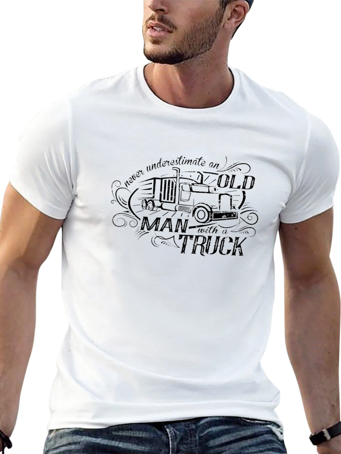 Old Man Truck T-Shirt - Classic Black