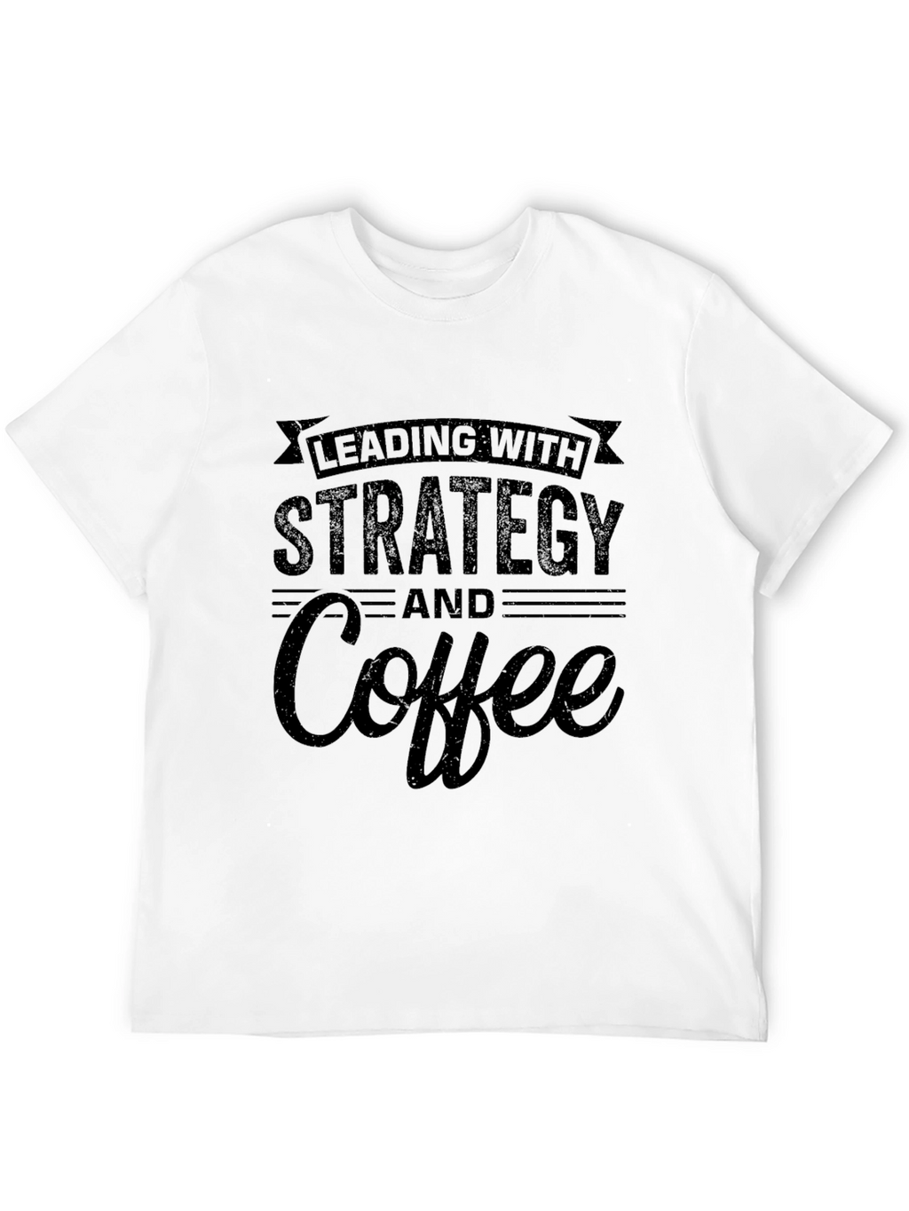 Strategy and Coffee Mens Black T-Shirt