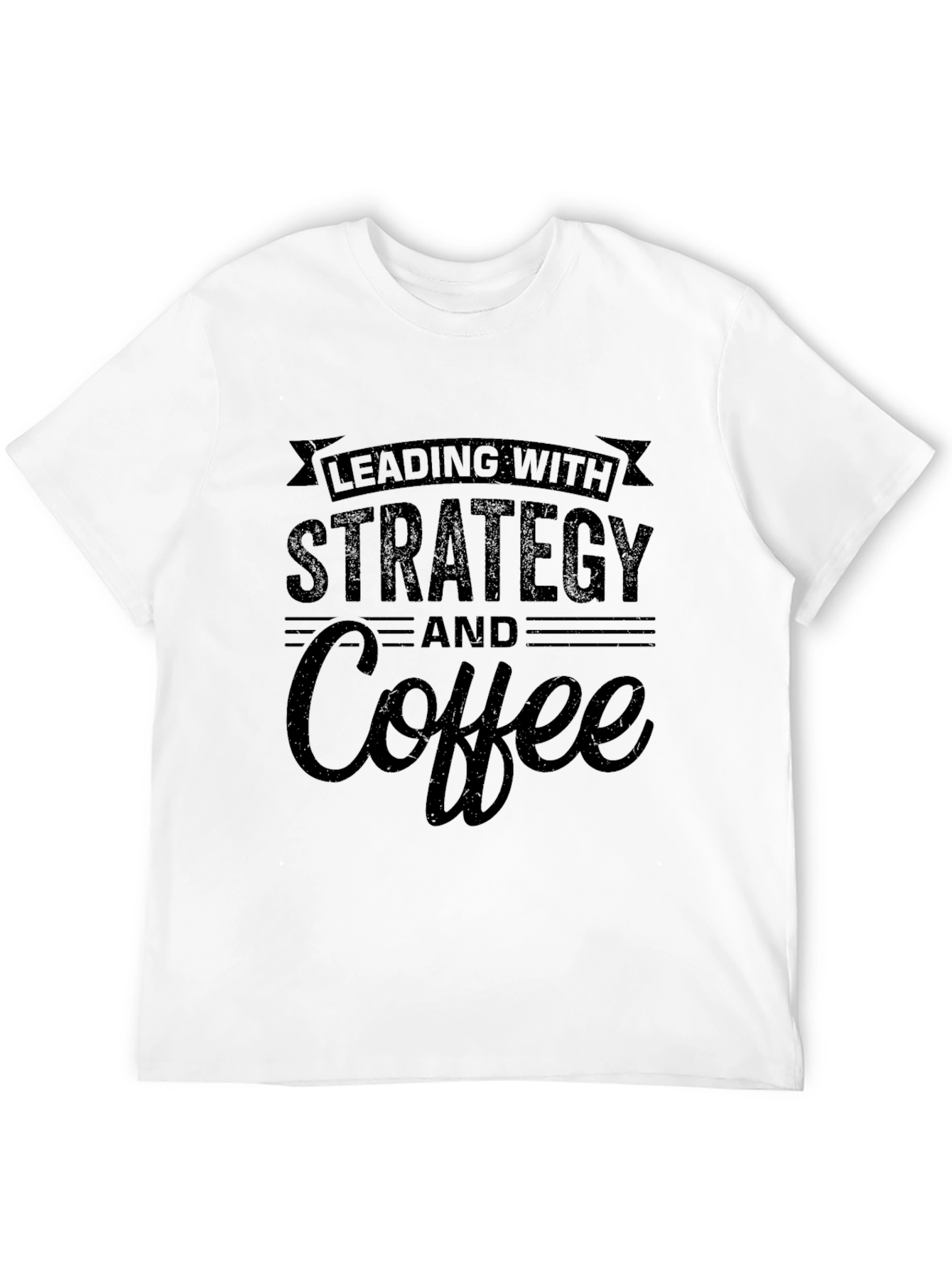 Strategy and Coffee Mens Black T-Shirt