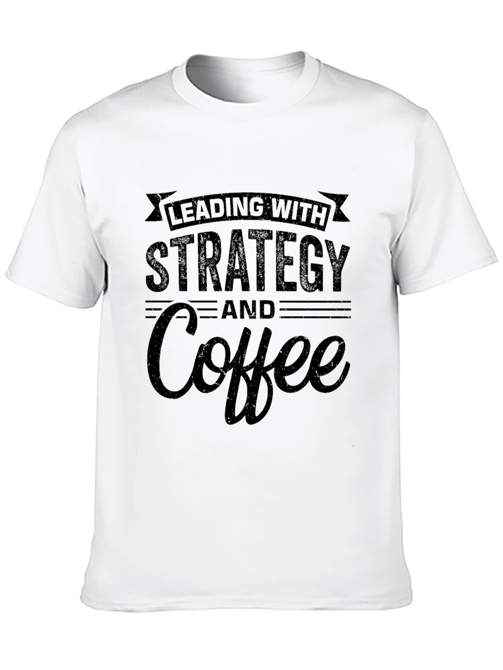 Strategy and Coffee Mens Black T-Shirt