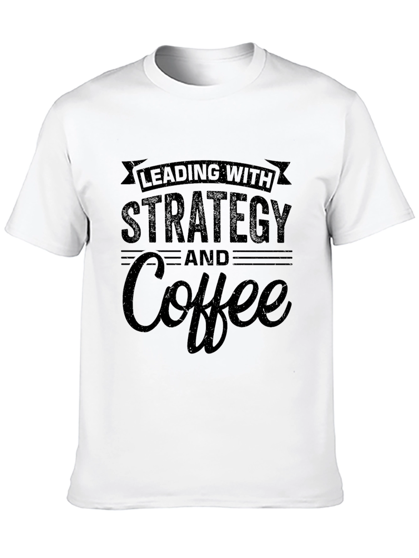 Strategy and Coffee Mens Black T-Shirt