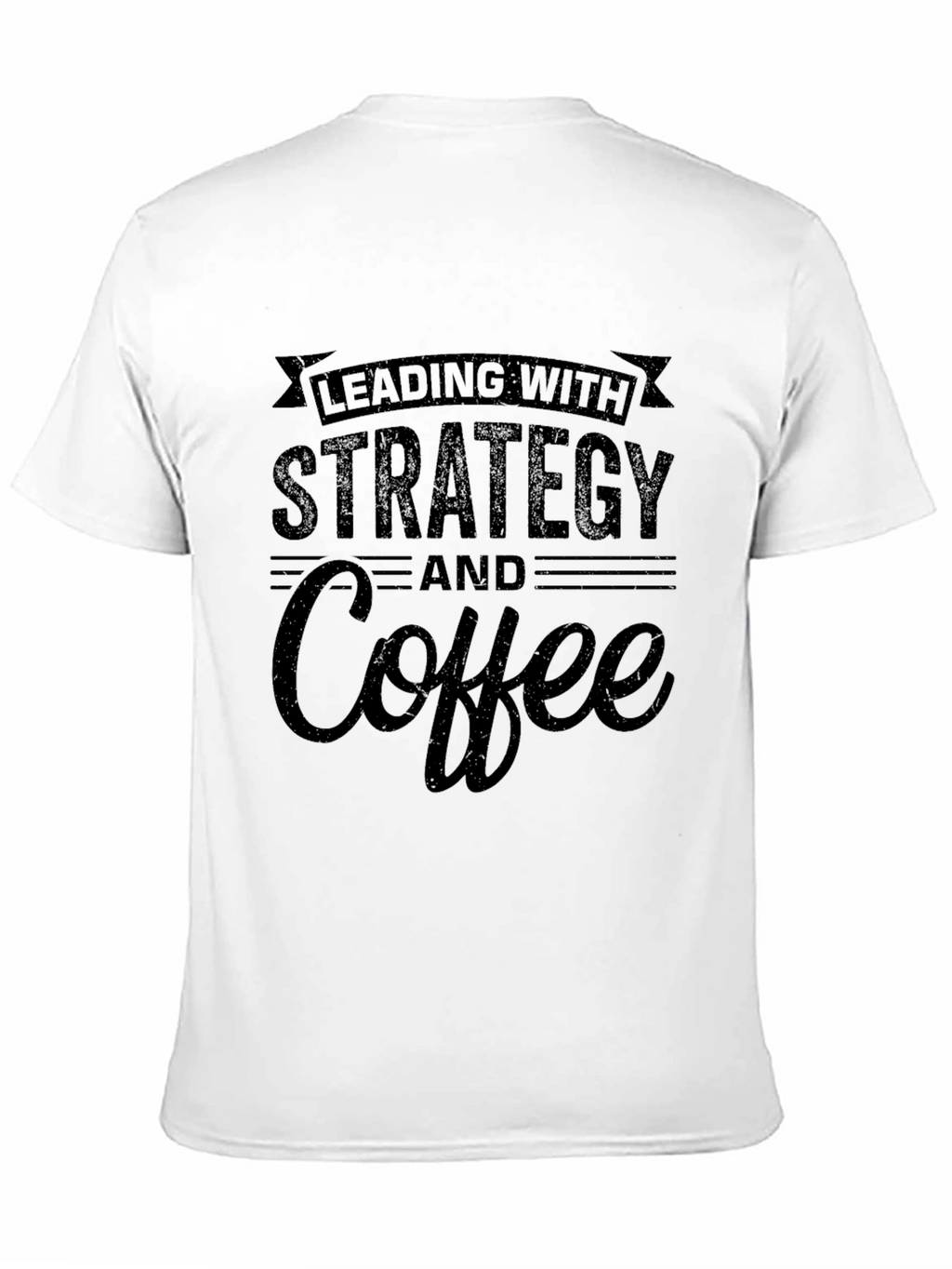 Strategy and Coffee Mens Black T-Shirt
