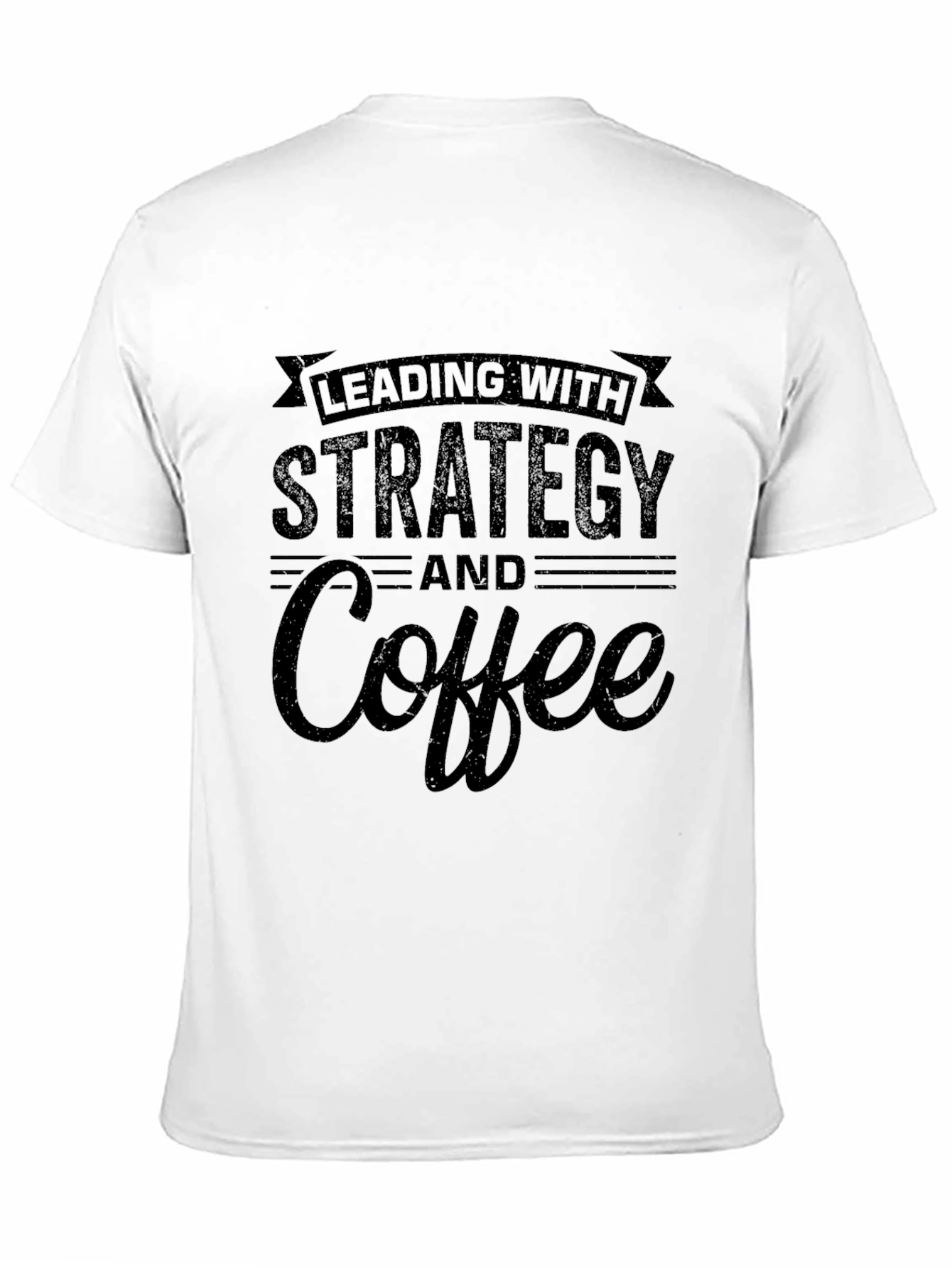 Strategy and Coffee Mens Black T-Shirt