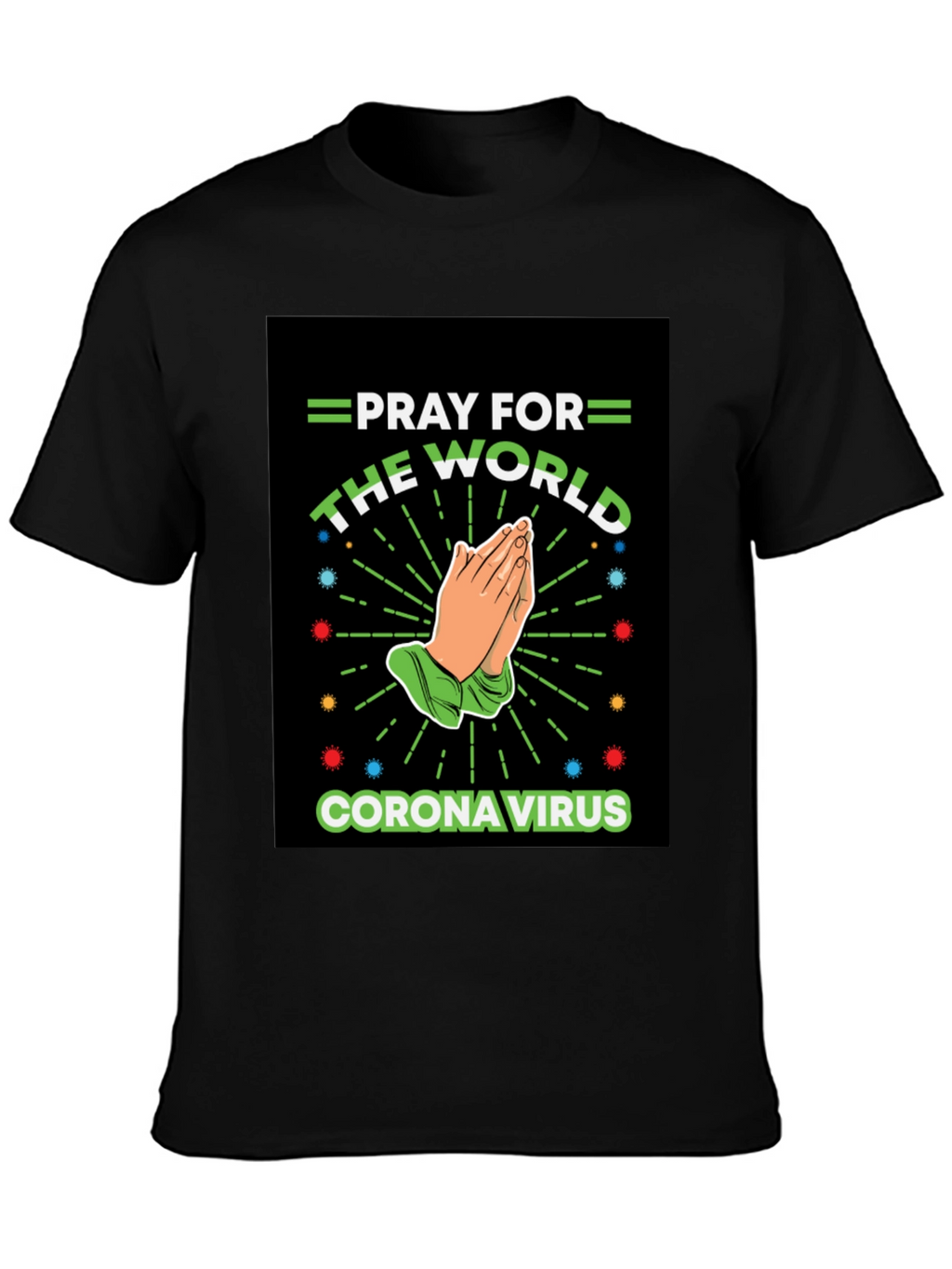 Pray For The World Black T-Shirt