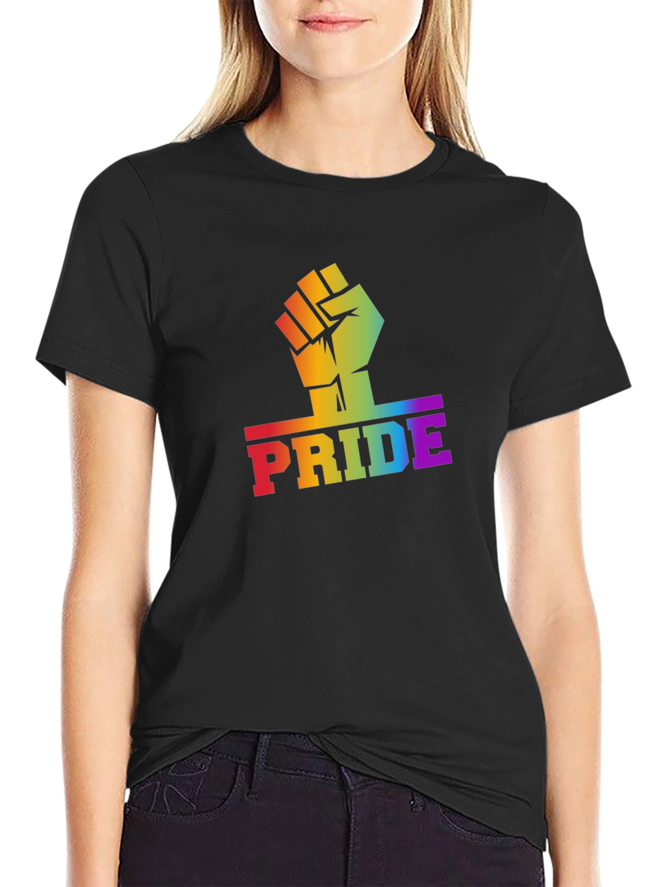 Pride Fist T-Shirt - Rainbow Colors - Equality