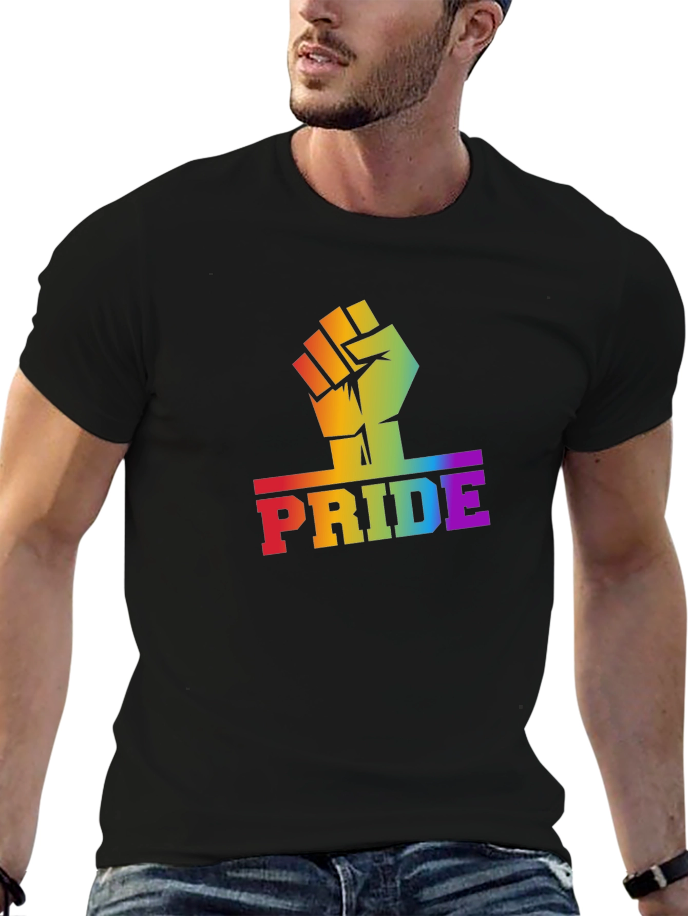 Pride Fist T-Shirt - Rainbow Colors - Equality