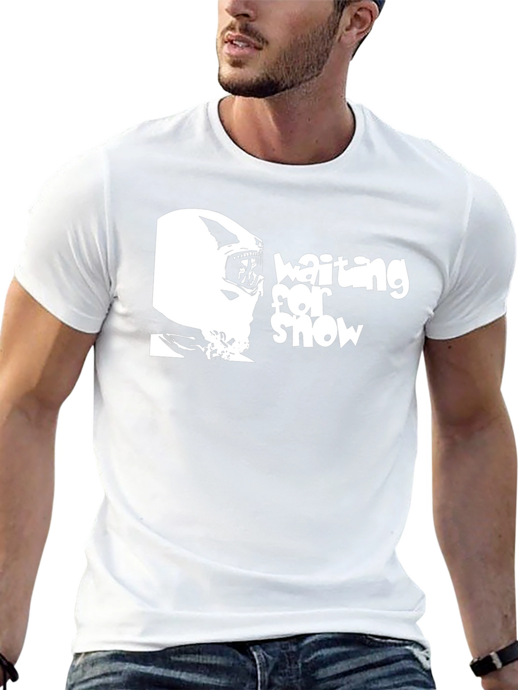 Waiting for Snow Black T-Shirt