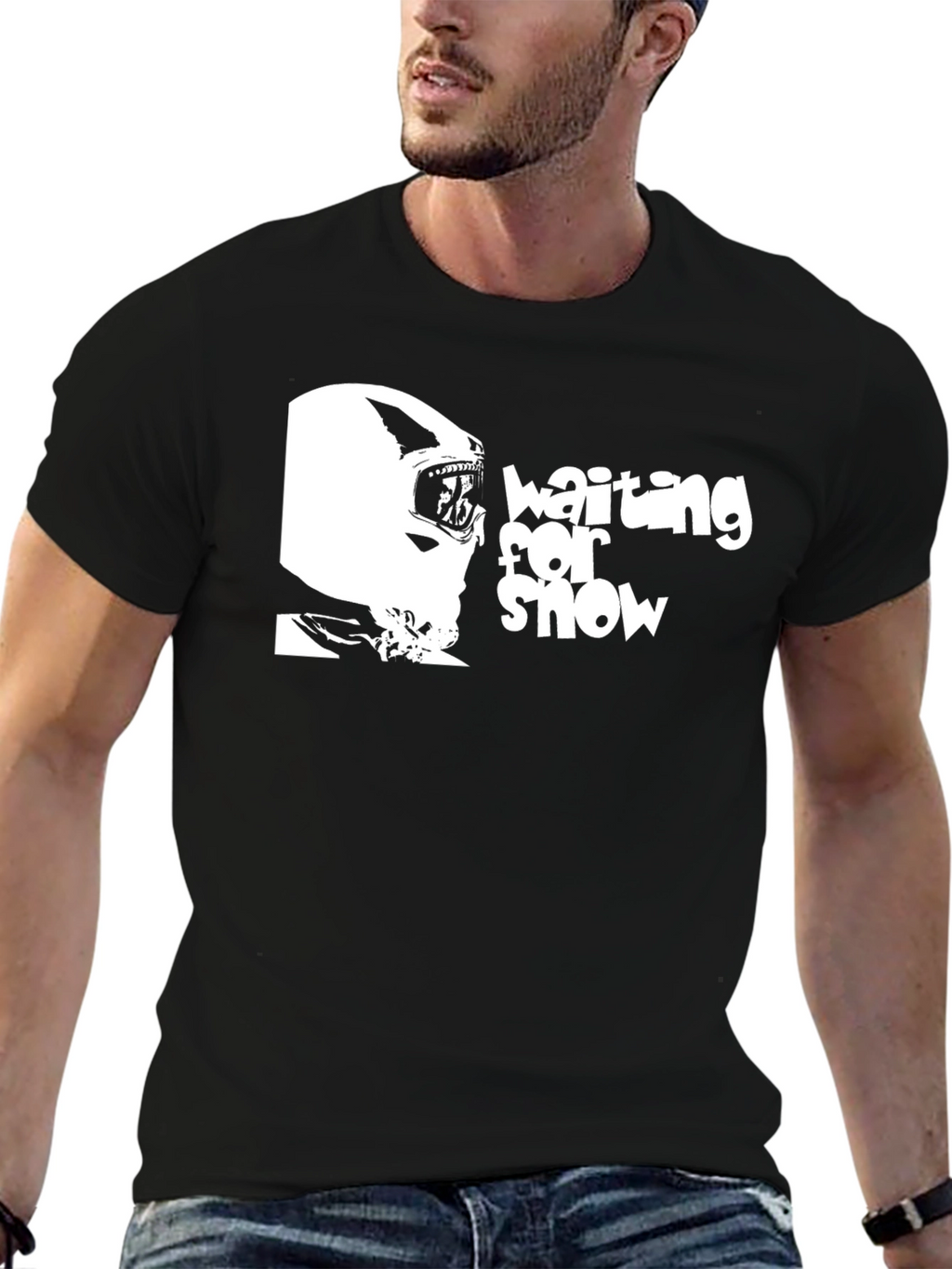 Waiting for Snow Black T-Shirt