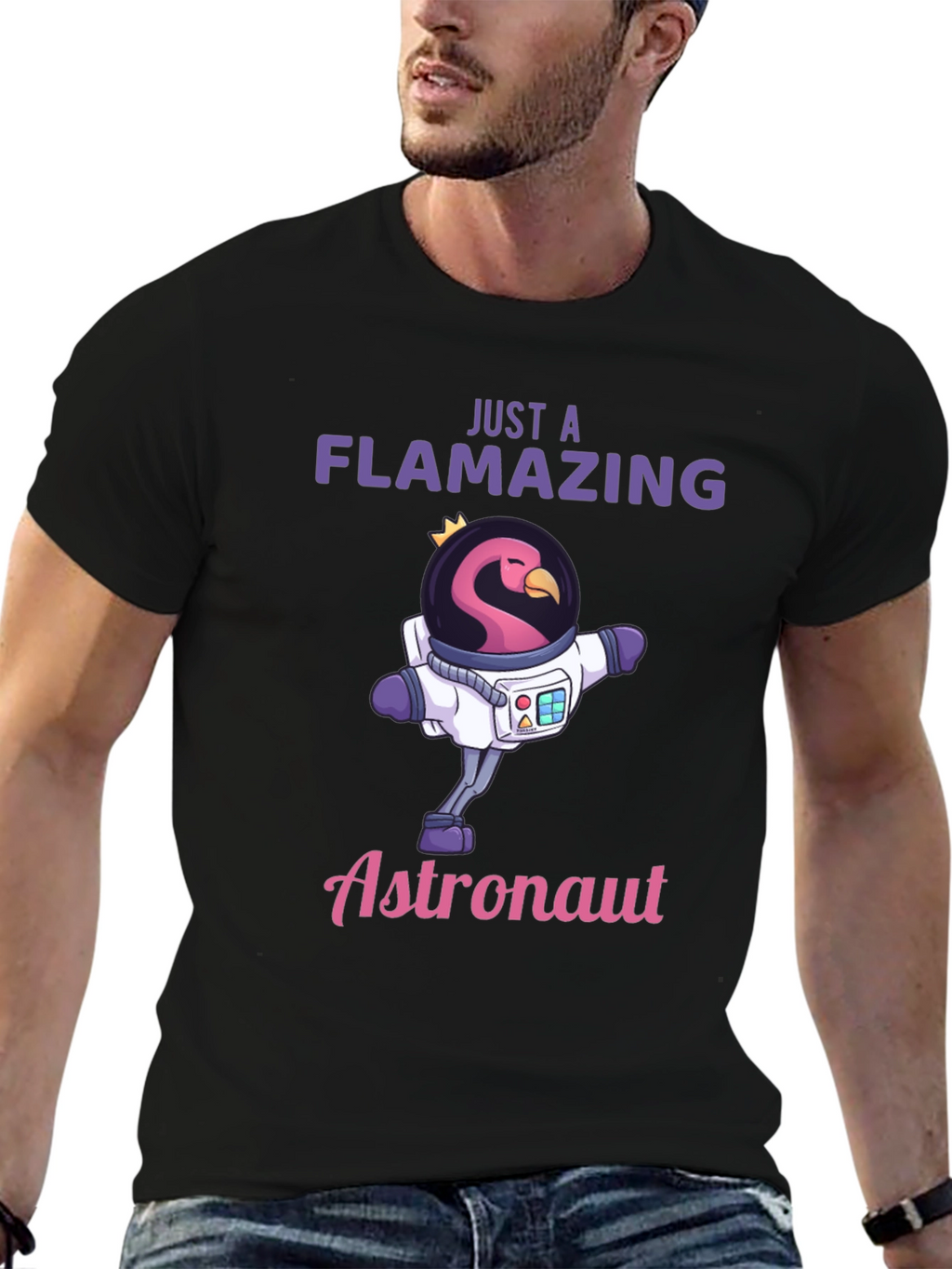 Flamazing Astronaut T-Shirt - Cute Space Flamingo Tee