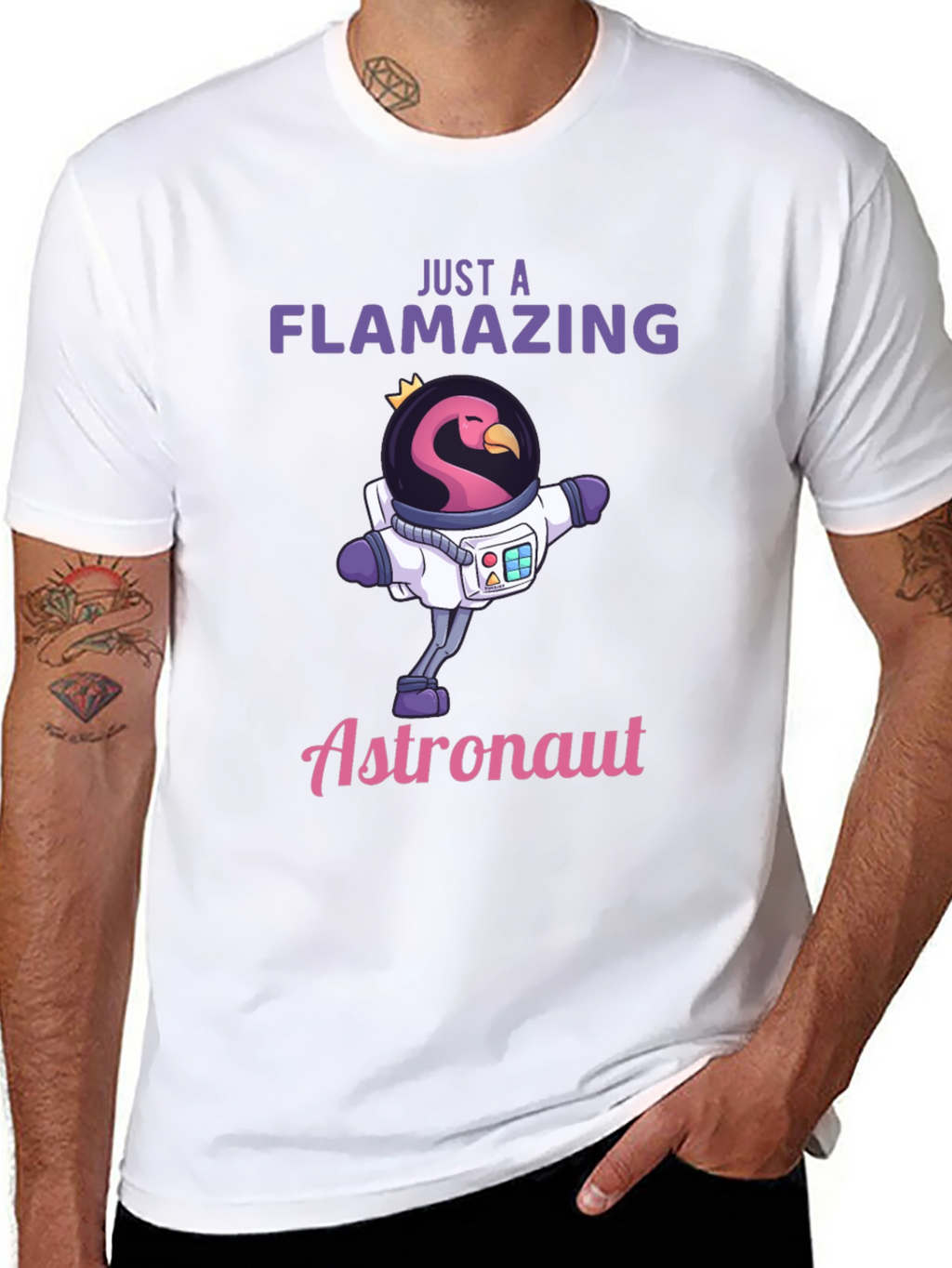 Flamazing Astronaut T-Shirt - Cute Space Flamingo Tee