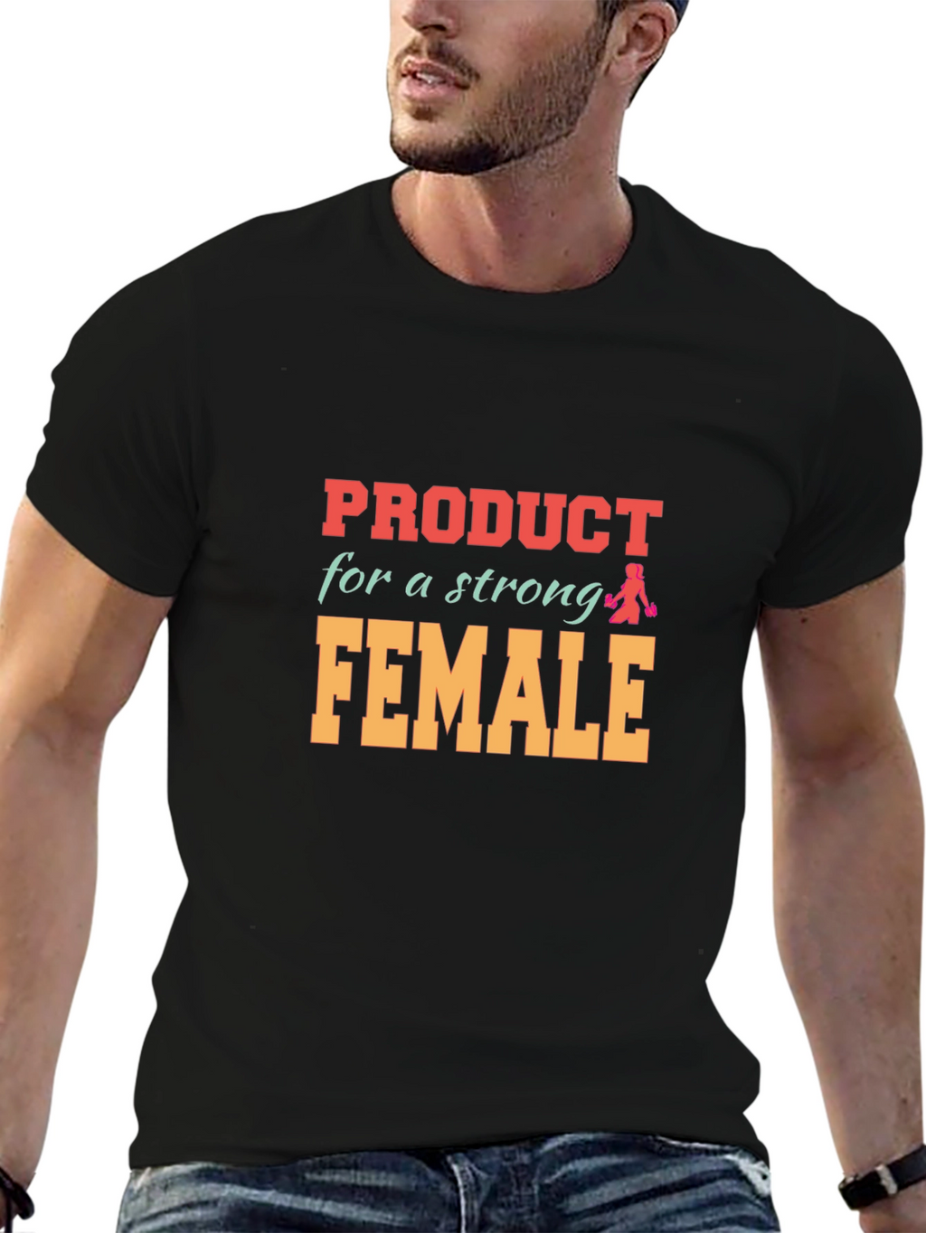 Strong Female Graphic Tee - Black Unisex T-Shirt