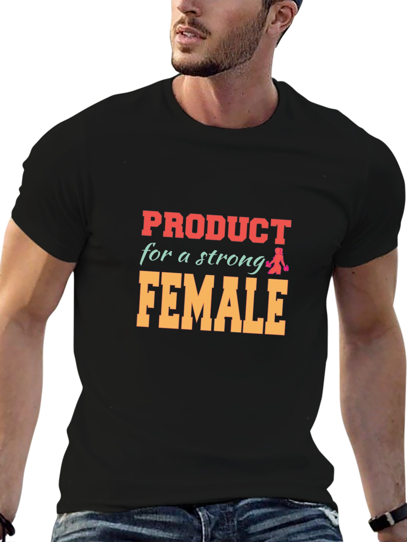 Strong Female Graphic Tee - Black Unisex T-Shirt