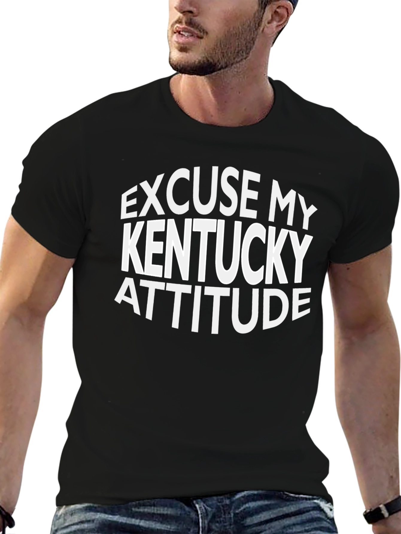 Excuse My Kentucky Attitude Black Tee