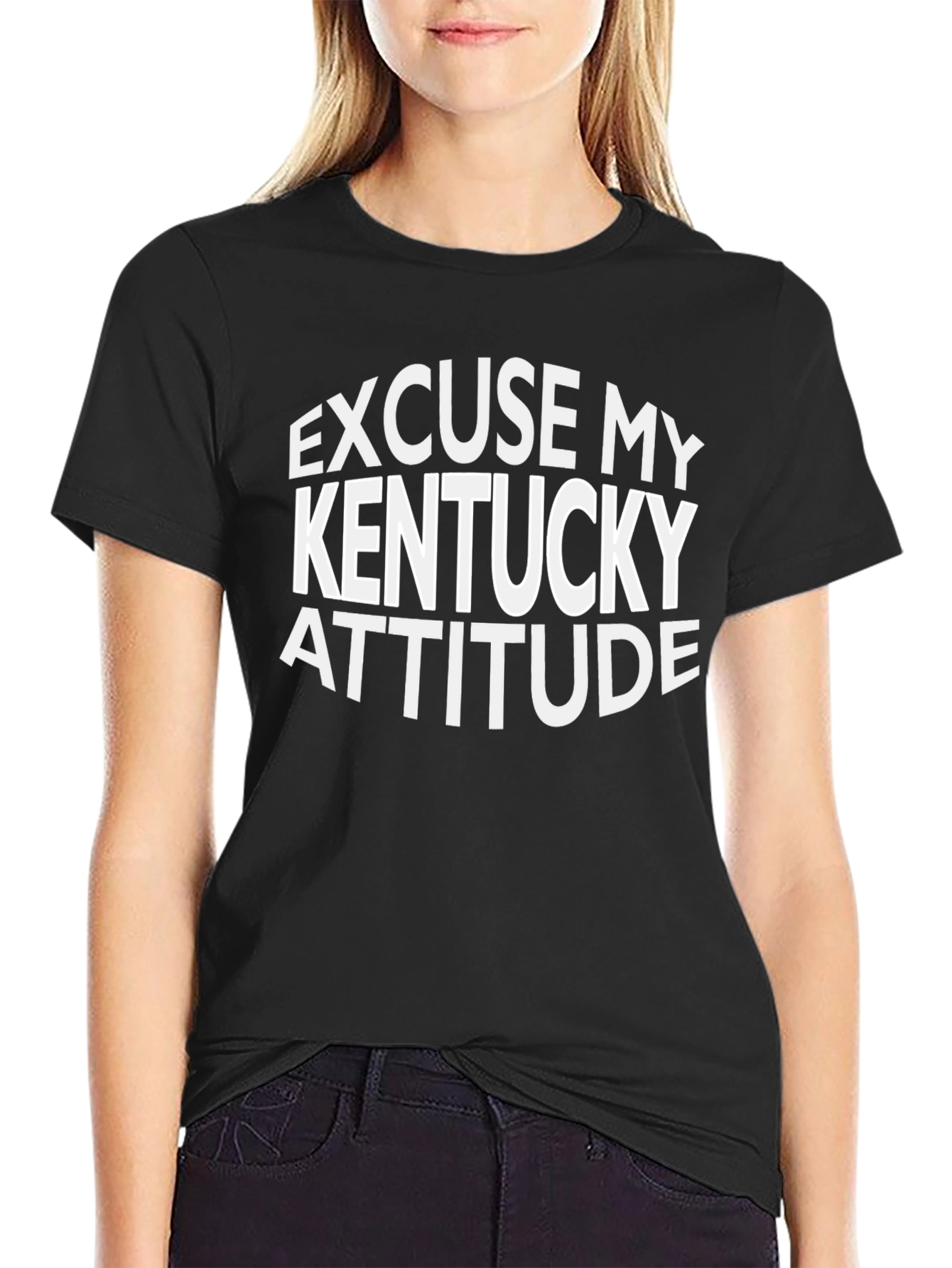Excuse My Kentucky Attitude Black Tee