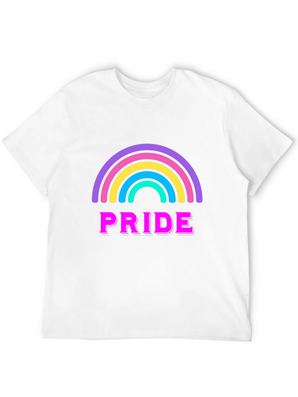Pride Rainbow Graphic Tee - Black