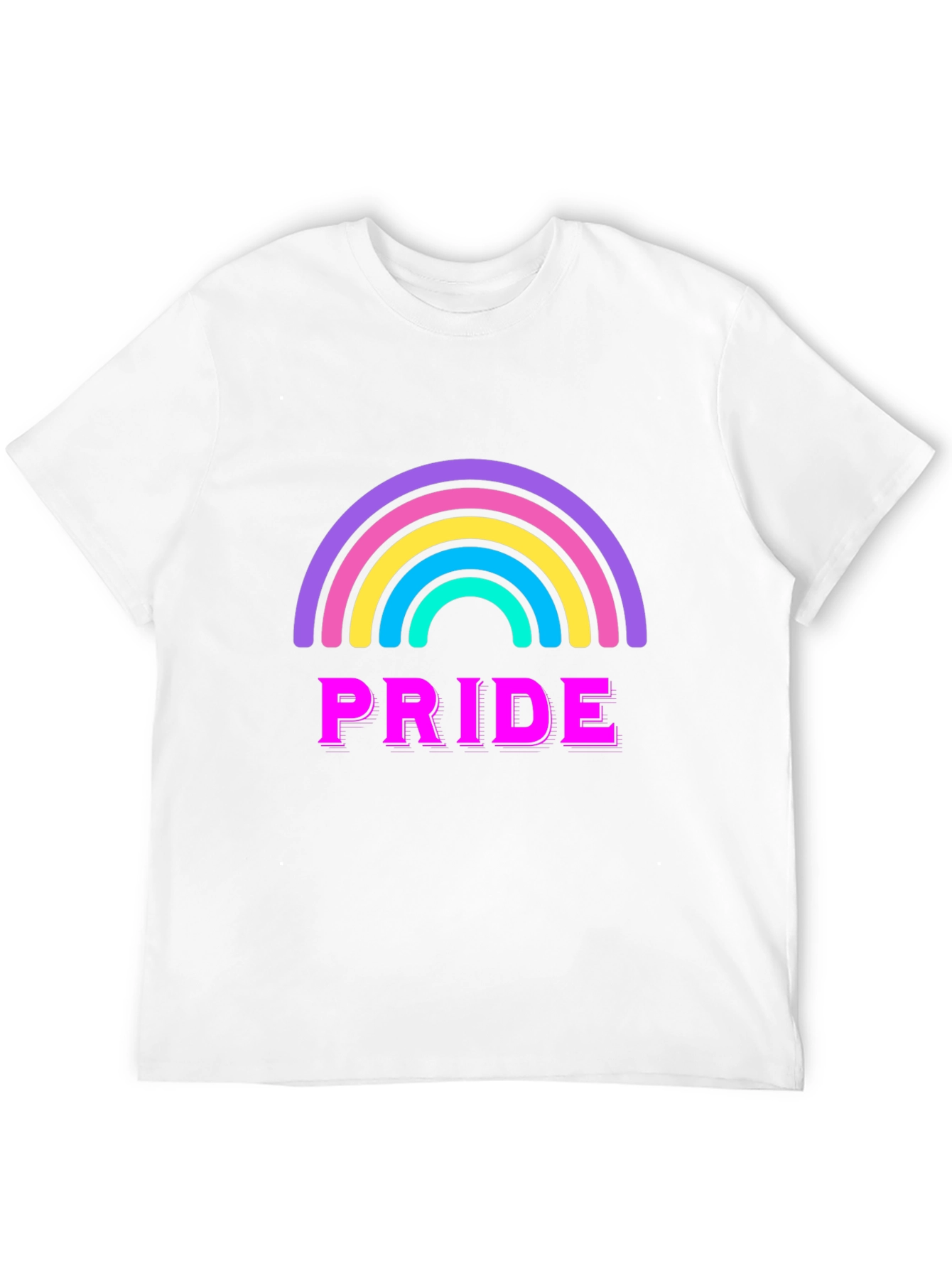 Pride Rainbow Graphic Tee - Black