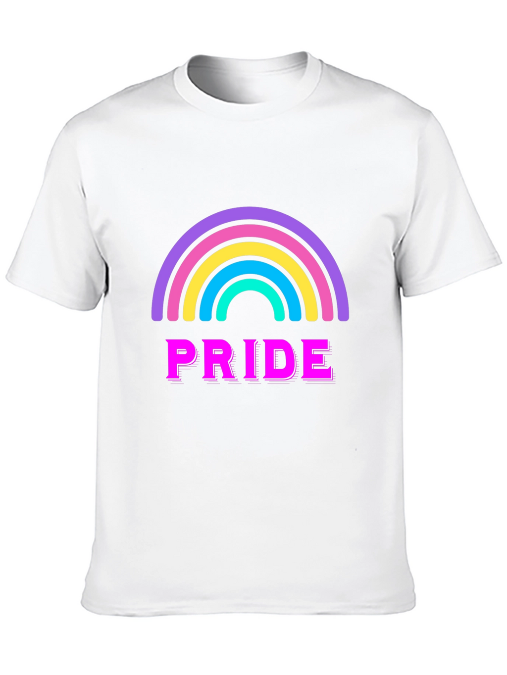 Pride Rainbow Graphic Tee - Black
