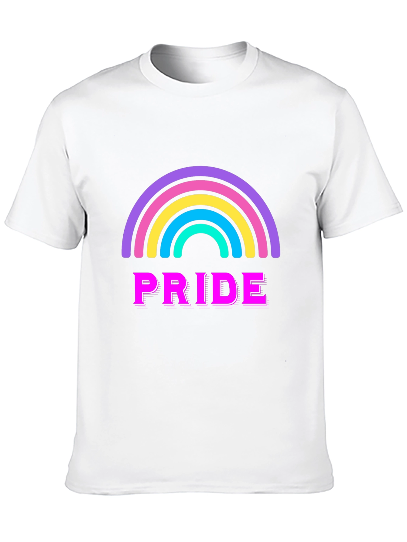 Pride Rainbow Graphic Tee - Black