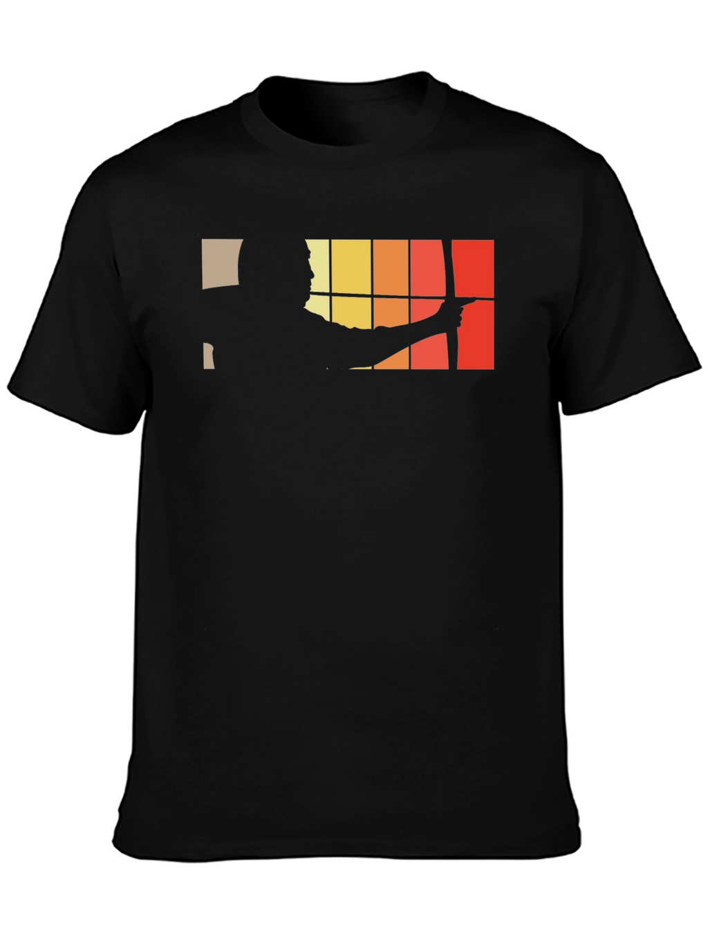 Archery Silhouette Graphic Black T-Shirt