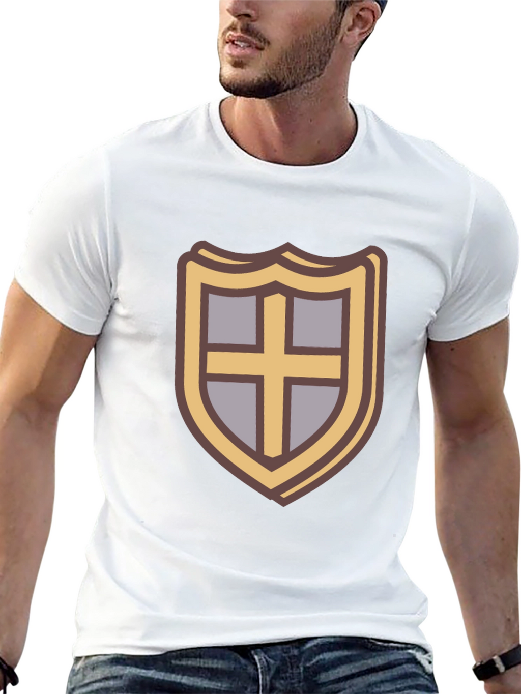Shield Emblem T-Shirt - Casual Black Tee