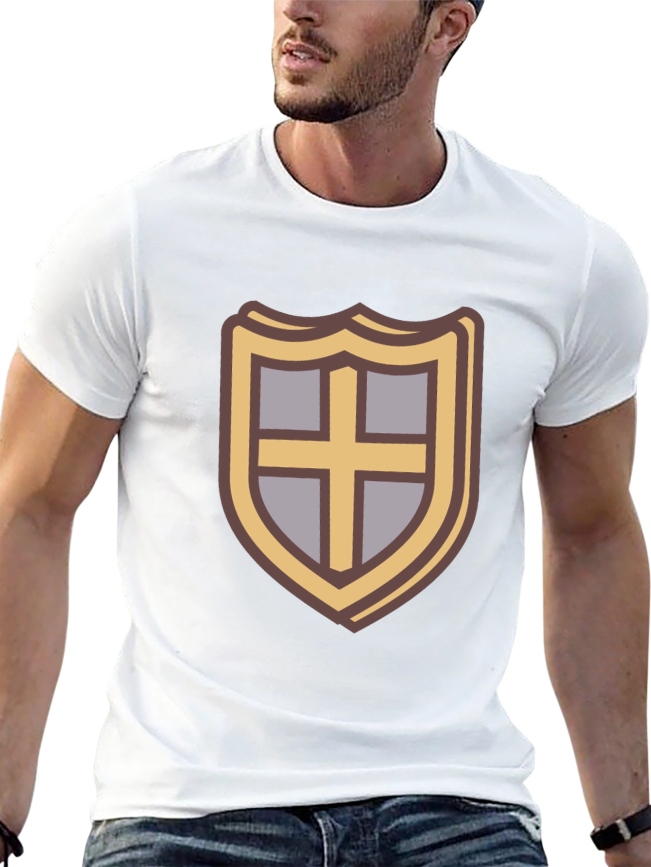 Shield Emblem T-Shirt - Casual Black Tee