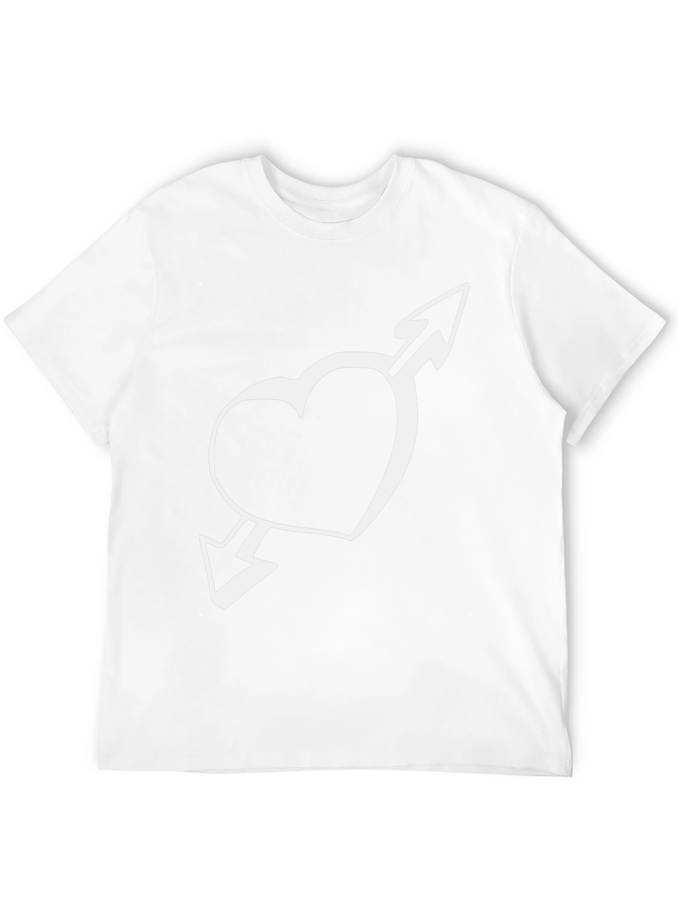 Heart & Arrow Graphic Tee - Casual Black T-Shirt
