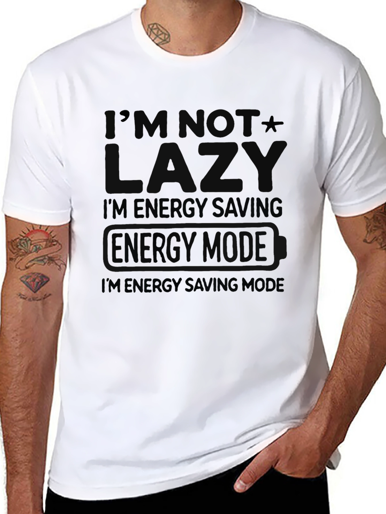 Funny Im Not Lazy Graphic Tee