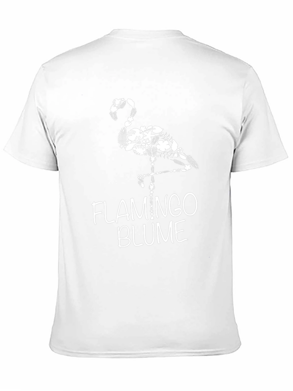 Floral Flamingo Graphic Tee - Black Cotton