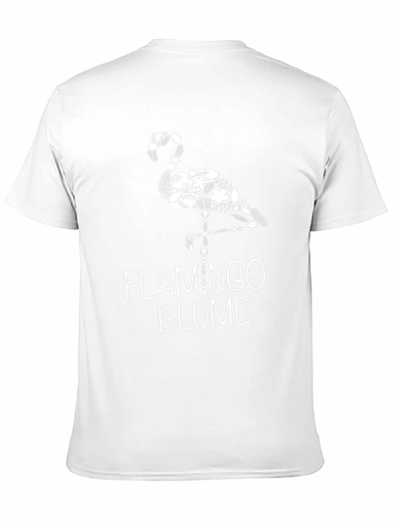 Floral Flamingo Graphic Tee - Black Cotton