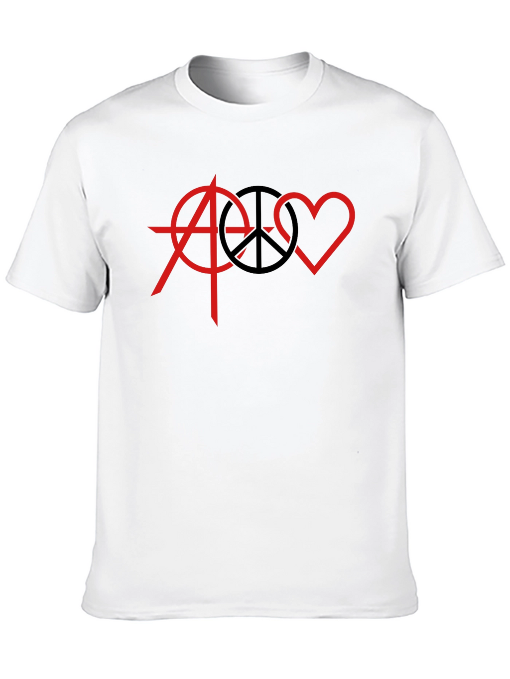 Anarchy Peace Love Graphic T-Shirt