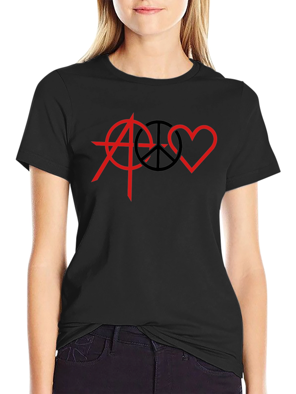 Anarchy Peace Love Graphic T-Shirt