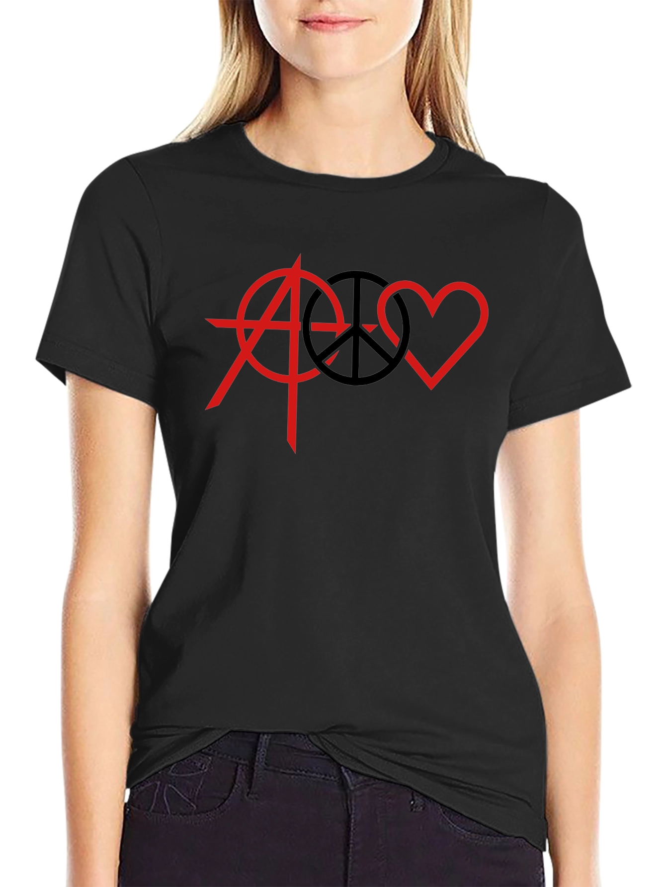 Anarchy Peace Love Graphic T-Shirt