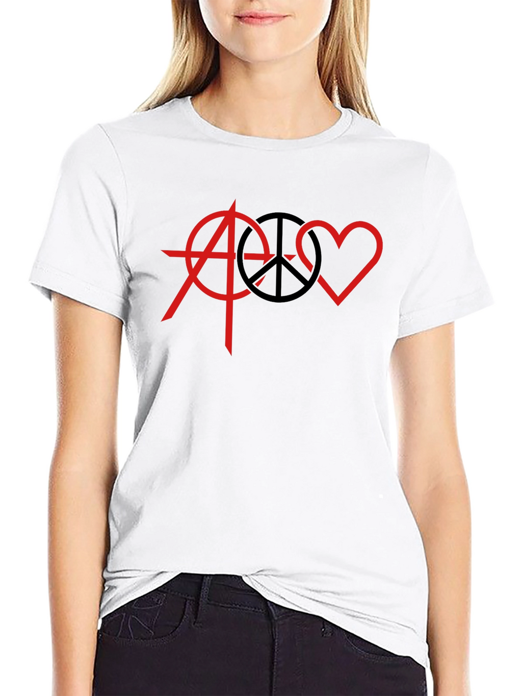 Anarchy Peace Love Graphic T-Shirt