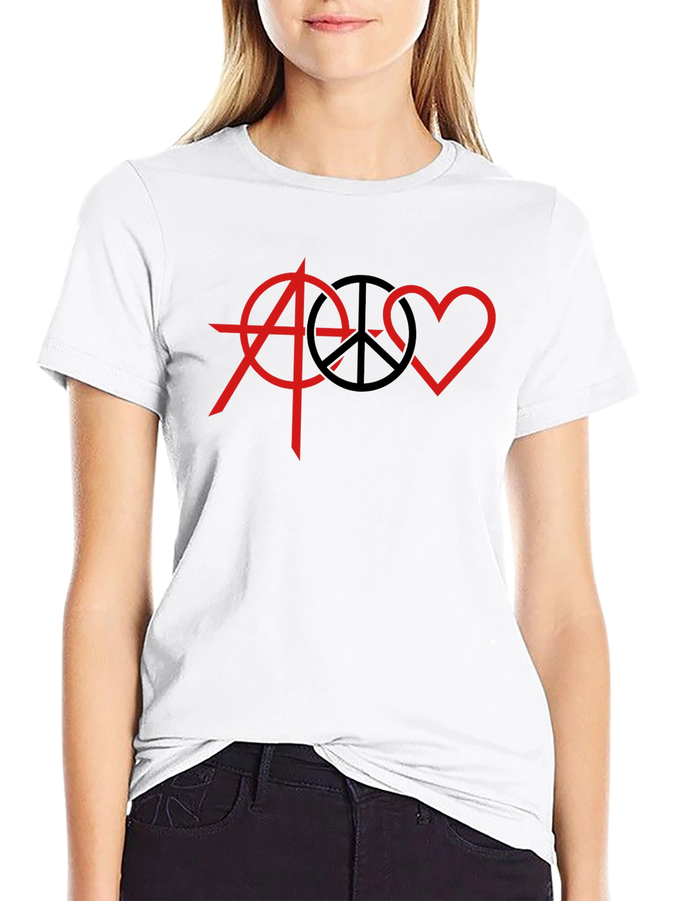 Anarchy Peace Love Graphic T-Shirt